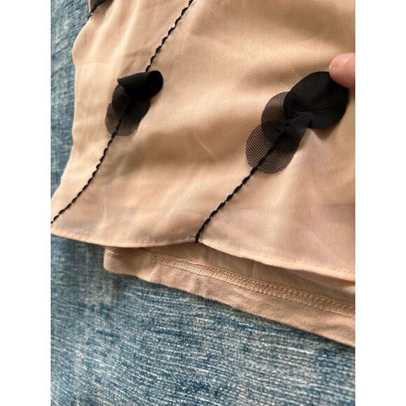 Ann Taylor Petite Cream Beige Textured Tee XXSP - Picture 10 of 11
